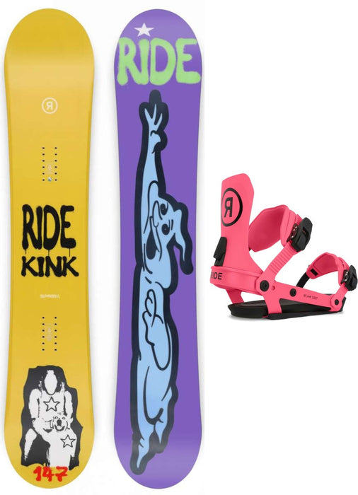 Ride Kink Snowboard Package 2024 With Ride A-9 Bindings