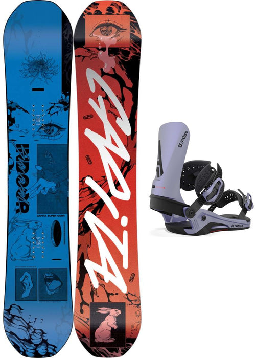 Capita Indoor Survival Snowboard Package 2024 With Union Atlas Bindings
