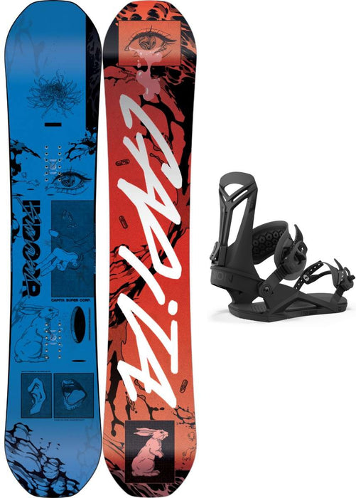 Capita Indoor Survival Snowboard Package 2024 With Union Flite Pro Bindings