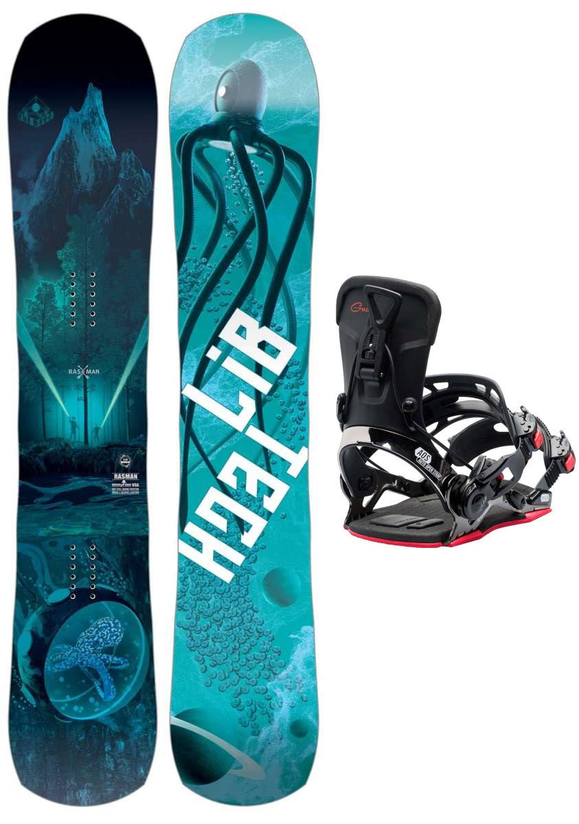 Lib Tech Rasman Snowboard Package 2024 With GNU Freedom Bindings — Ski