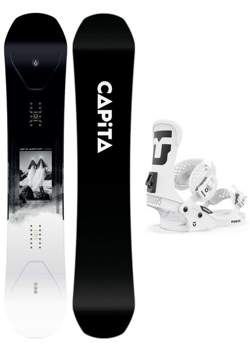 Capita Super DOA Snowboard Package 2024 With Union Force Classic Team Highback Bindings