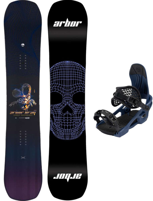 Arbor Draft Camber Snowboard Package 2024 With Arbor Spruce Bindings