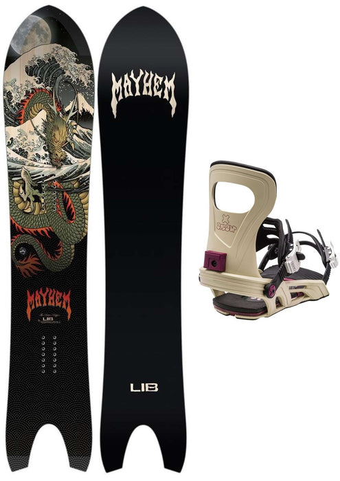 Lib Tech Lost Retro Ripper Snowboard Package 2024 With Bent Metal Joint Bindings