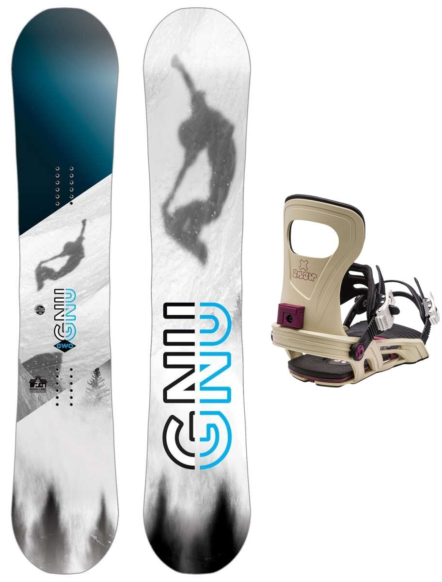 GNU GWO Snowboard Package 2024 With Bent Metal Joint Bindings — Ski Pro AZ
