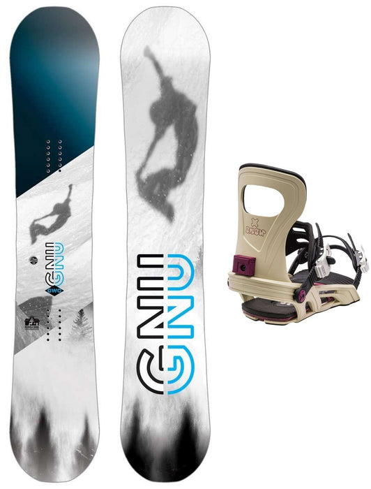 GNU GWO Snowboard Package 2024 With Bent Metal Joint Bindings