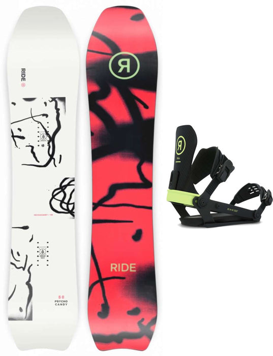 Ride Psychocandy Snowboard Package 2024 With Ride A-10 Bindings