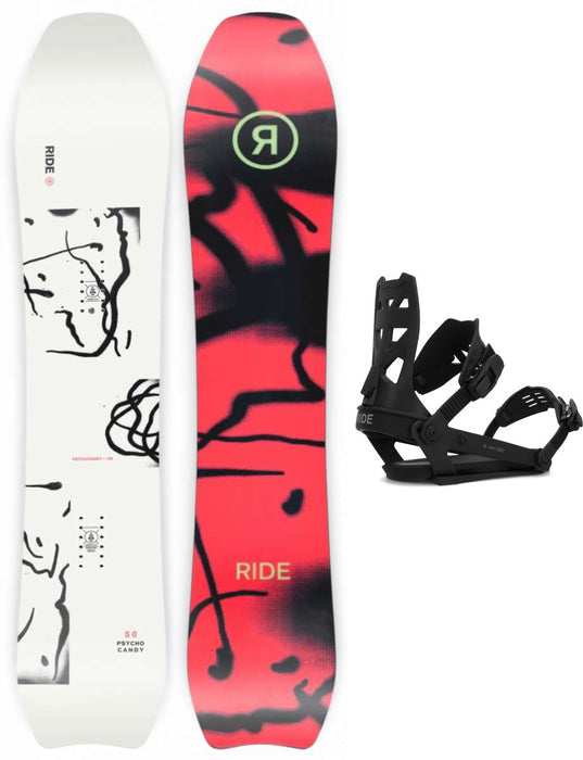 Ride Psychocandy Snowboard Package 2024 With Ride A-8 Bindings
