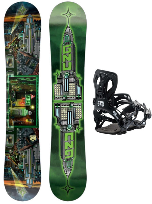 GNU Finest Snowboard Package 2024 With GNU Psych Bindings
