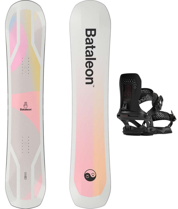 Bataleon Push Up Snowboard Package 2024 With Bataleon Ladies Donna Bindings