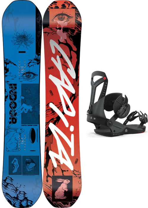 Capita Indoor Survival Snowboard Package 2024 With Union Falcor Bindings