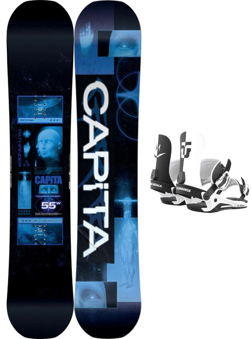 Capita Pathfinder Camber Snowboard Package 2024 With Union X Beyond Medals Bindings