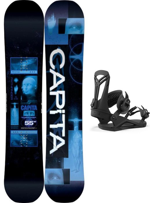 Capita Pathfinder Camber Snowboard Package 2024 With Union Flite Pro Bindings