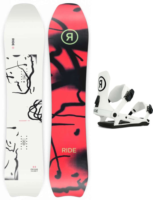 Ride Psychocandy Snowboard Package 2024 With Ride C-9 Bindings