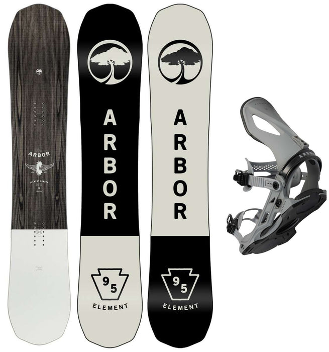 Arbor Element Camber Snowboard Package 2024 With Arbor Cypress Bindings