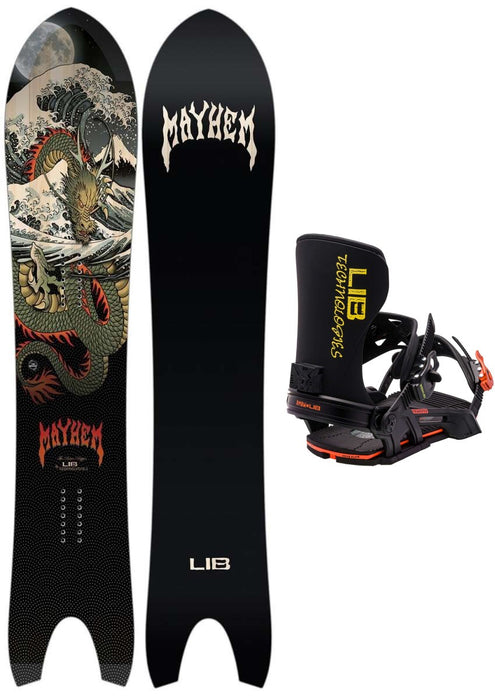 Lib Tech Lost Retro Ripper Snowboard Package 2024 With Bent Metal Transfer Bindings