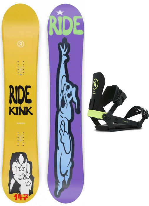 Ride Kink Snowboard Package 2024 With Ride A-10 Bindings