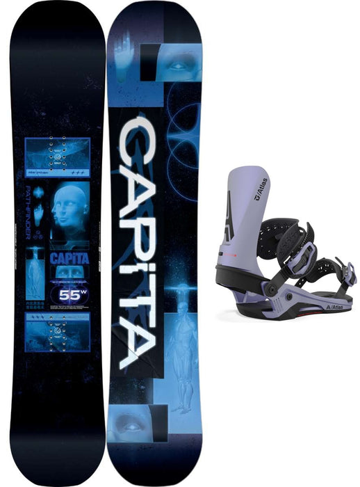 Capita Pathfinder Camber Snowboard Package 2024 With Union Atlas Bindings