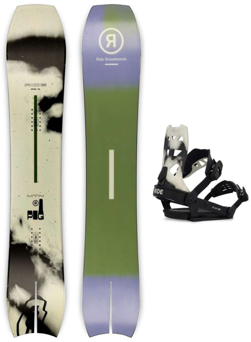 Ride MTNPIG Snowboard Package 2023 With Ride A-8 Bindings