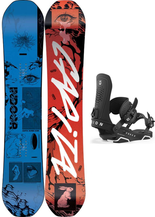 Capita Indoor Survival Snowboard Package 2024 With Union Force Bindings