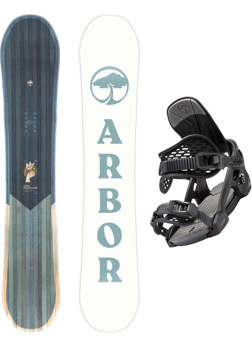 Arbor Ladies Ethos Rocker Snowboard Package 2024 With Arbor Ladies Acacia Bindings