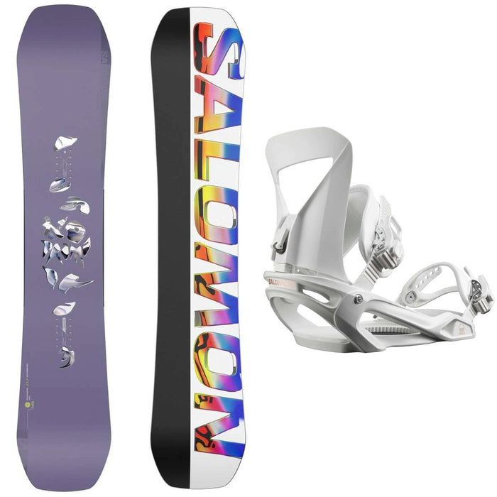 Salomon Ladies No Drama 2024 Snowboard Package With Spell Snowboard Bindings