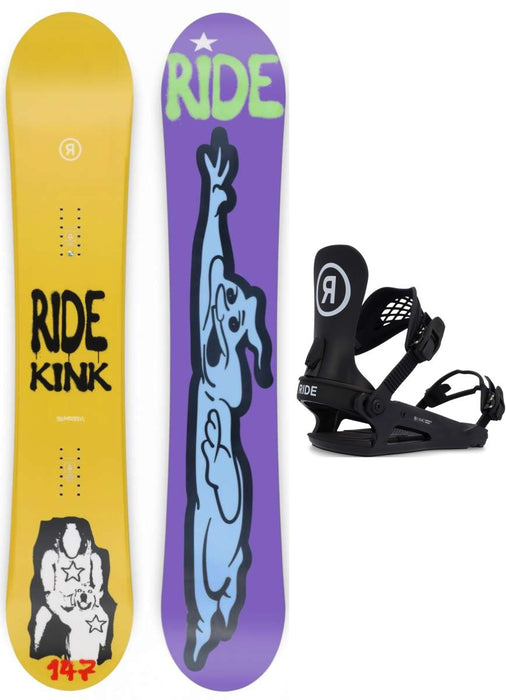 Ride Kink Snowboard Package 2024 With Ride C-2 Bindings