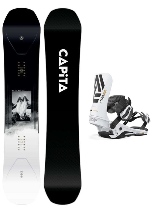 Capita Super DOA Snowboard Package 2024 With Union Atlas Pro Bindings