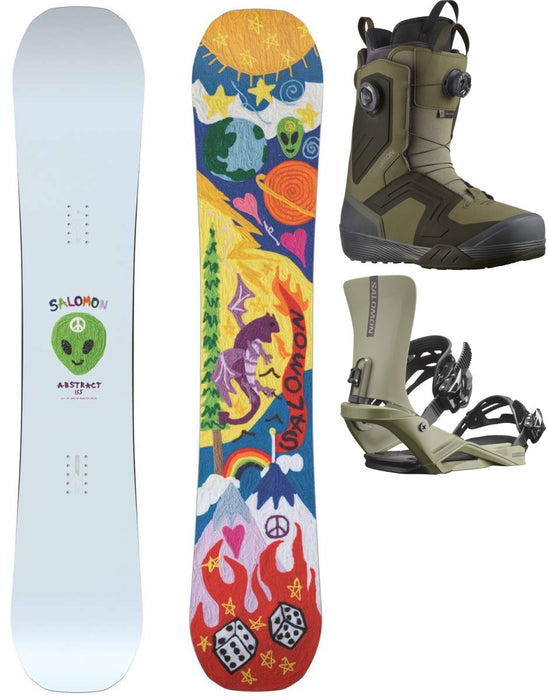 Salomon Abstract Snowboard Package With Rhythm Bindings And Dialogue Dual BOA Boots 2024