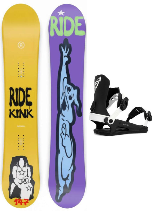 Ride Kink Snowboard Package 2024 With Ride C-8 Bindings