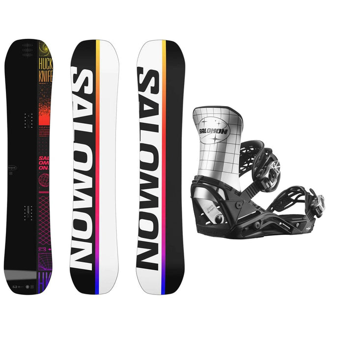 Salomon Huck Knife Pro 2024 Snowboard Package With District Pro Snowboard Bindings