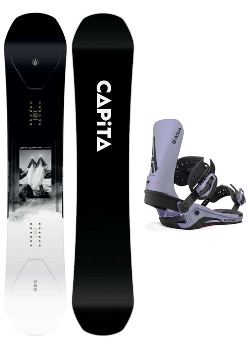 Capita Super DOA Snowboard Package 2024 With Union Atlas Bindings