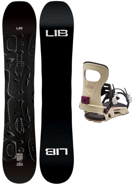 Lib Tech Double Dip Snowboard Package 2024 With Bent Metal Joint Bindings
