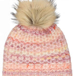 Chaos Ladies Laila Pom Beanie 2024 - A pink beanie with a large, fluffy pom-pom on top.