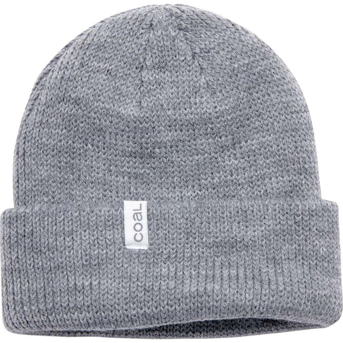 Coal Frena Low Profile Beanie 2023 - A light gray beanie with a subtle heathered texture and a small white rectangular logo on the front that reads "COAL" in black letters.