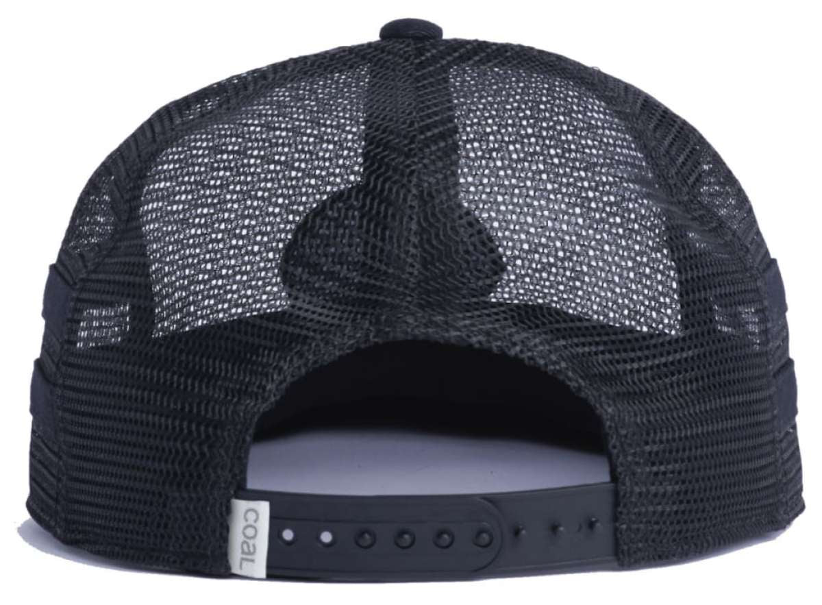 Coal Ripley Vintage Mesh Cap 2023 - A black cap with a mesh back and a small embroidered logo on the front.