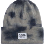 Coal Standard Mid Length Beanie 2023 - A gray beanie with a white rectangular patch on the front that says "COAL" in black letters.