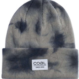 Coal Standard Mid Length Beanie 2023 - A gray beanie with a white rectangular patch on the front that says "COAL" in black letters.