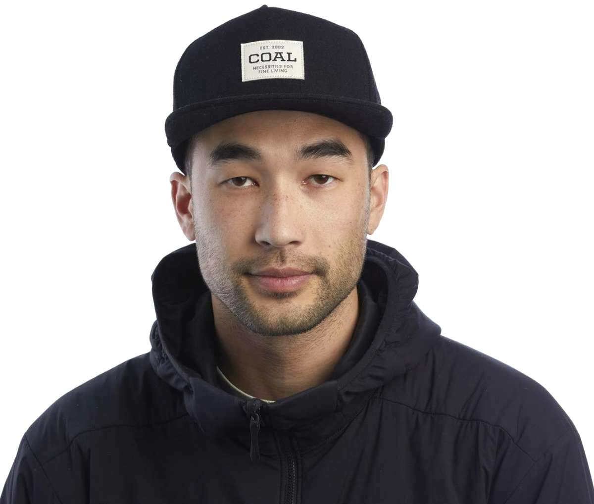 Coal Uniform Cap 2023 - Black cap with white rectangular patch on front featuring "COAL" in black letters.