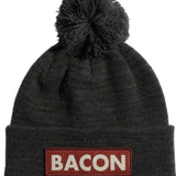 Coal Vice Mid Length Pom Beanie 2023 - Charcoal-colored beanie with a large, dark gray pom-pom on top.