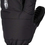 Crab Grab Freak Trigger Mitt 2023 - Black mitt with white stitching on cuff and thumb, black leather palm patch.