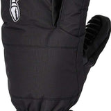 Crab Grab Freak Trigger Mitt 2023 - Black mitt with white stitching on cuff and thumb, black leather palm patch.