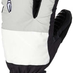 Crab Grab Freak Trigger Mitt 2023 - A pair of mitts with a black and white color scheme, featuring a distinctive crab claw logo on the back of one hand.