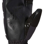 Crab Grab Freak Trigger Mittens 2024 - A pair of black mittens with a textured palm and thumb, featuring a small logo on the wrist strap.