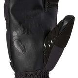Crab Grab Freak Trigger Mittens 2024 - A pair of black mittens with a textured palm and thumb, featuring a small logo on the wrist strap.