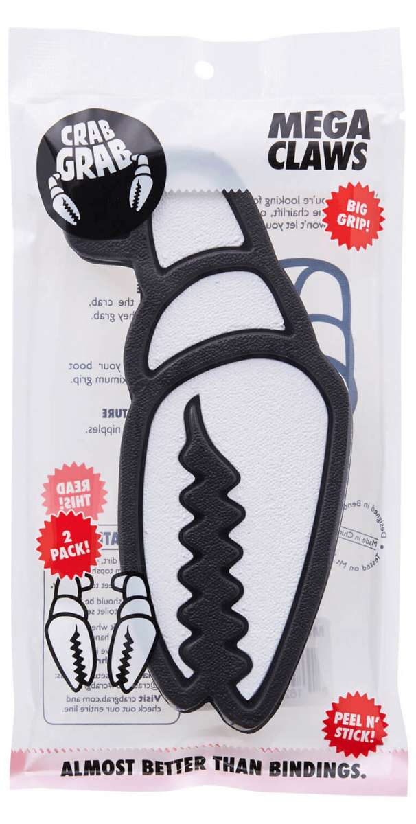 Crab Grab Mega Claw Stomp Pad 2024 - Black stomp pad with white logo and textured surface.