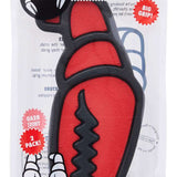 Crab Grab Mega Claw Stomp Pad - Red crab claw-shaped pad with black outline and serrated teeth, attached to a red textured background.