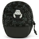 Crab Grab Mini Snowboard Binding Bag 2024 - Black bag with white outline of crabs and crab claws.