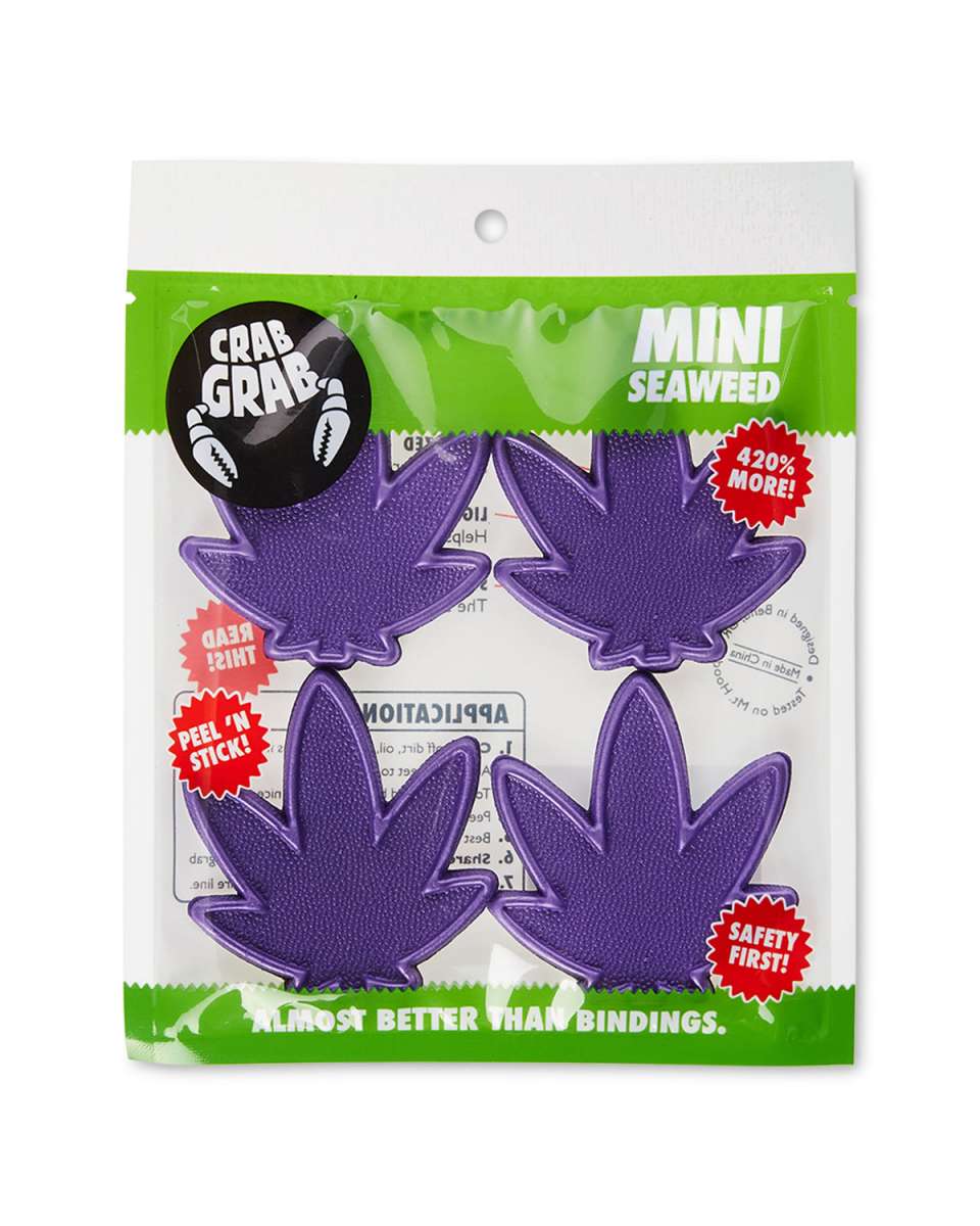 Crab Grab Mini Seaweed Stomp Pad 2024 - Purple crab-shaped pads with a textured surface, arranged in a grid pattern on a white background.