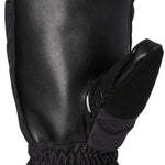 Crab Grab Punch Mittens 2024 - Black mittens with a white logo on the back of one mitten.