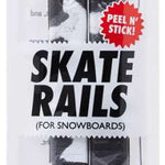 Crab Grab Skate Rails - Black skate rails with white crab claw logo on top.